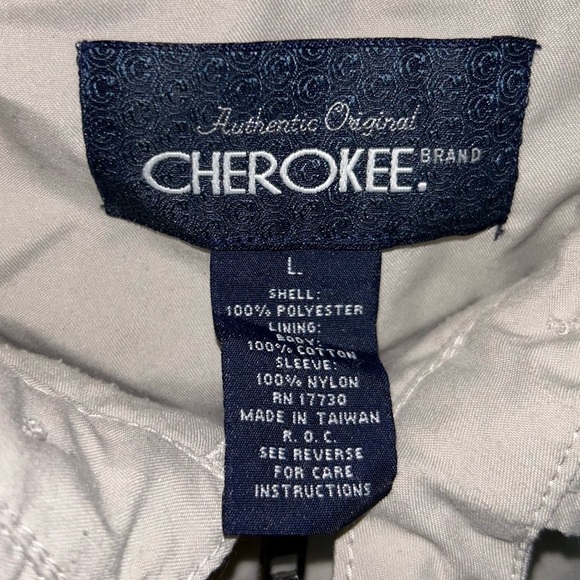 Cherokee Jacket Harrington Windbreaker Lining Long Sleeve Full Zip Collared Top - Picture 7 of 11